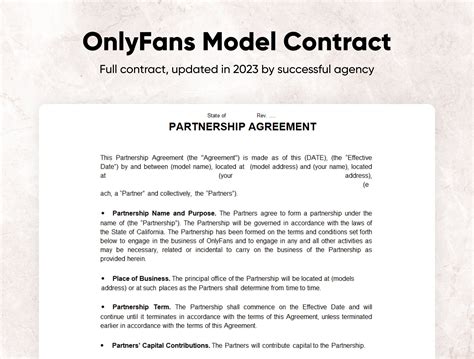 OnlyFans Management Contract Template